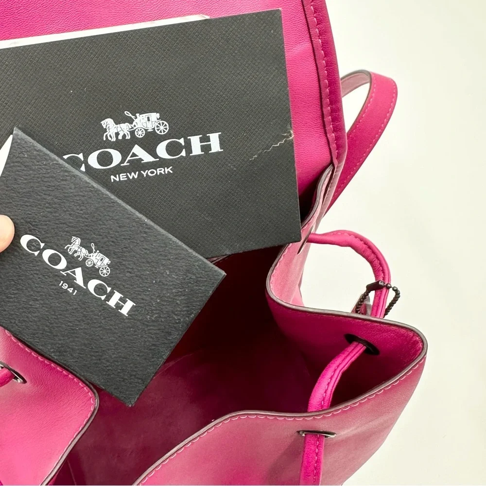 Coach Originals Limited Edition Turnlock Backpack Cerise Pink 3334 - Picture 13 of 13